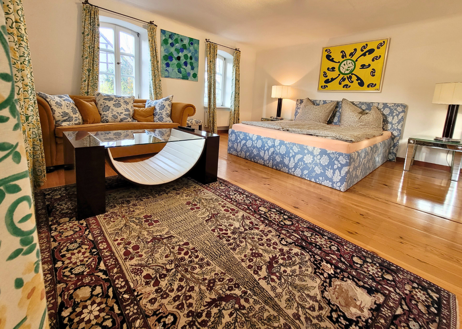 Großes Doppelzimmer Gartenblick